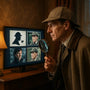 sherlock holmes on the tv screen