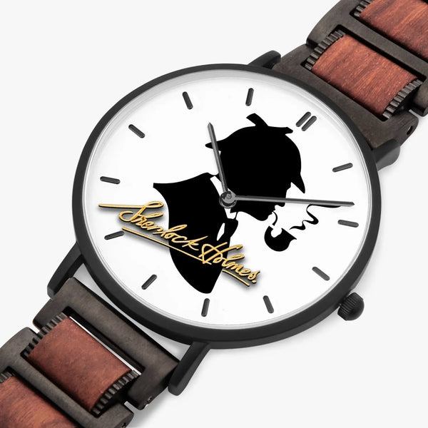 Classic Silhouette Watch | Wooden Strap Quartz Watch | Sherlock Holmes