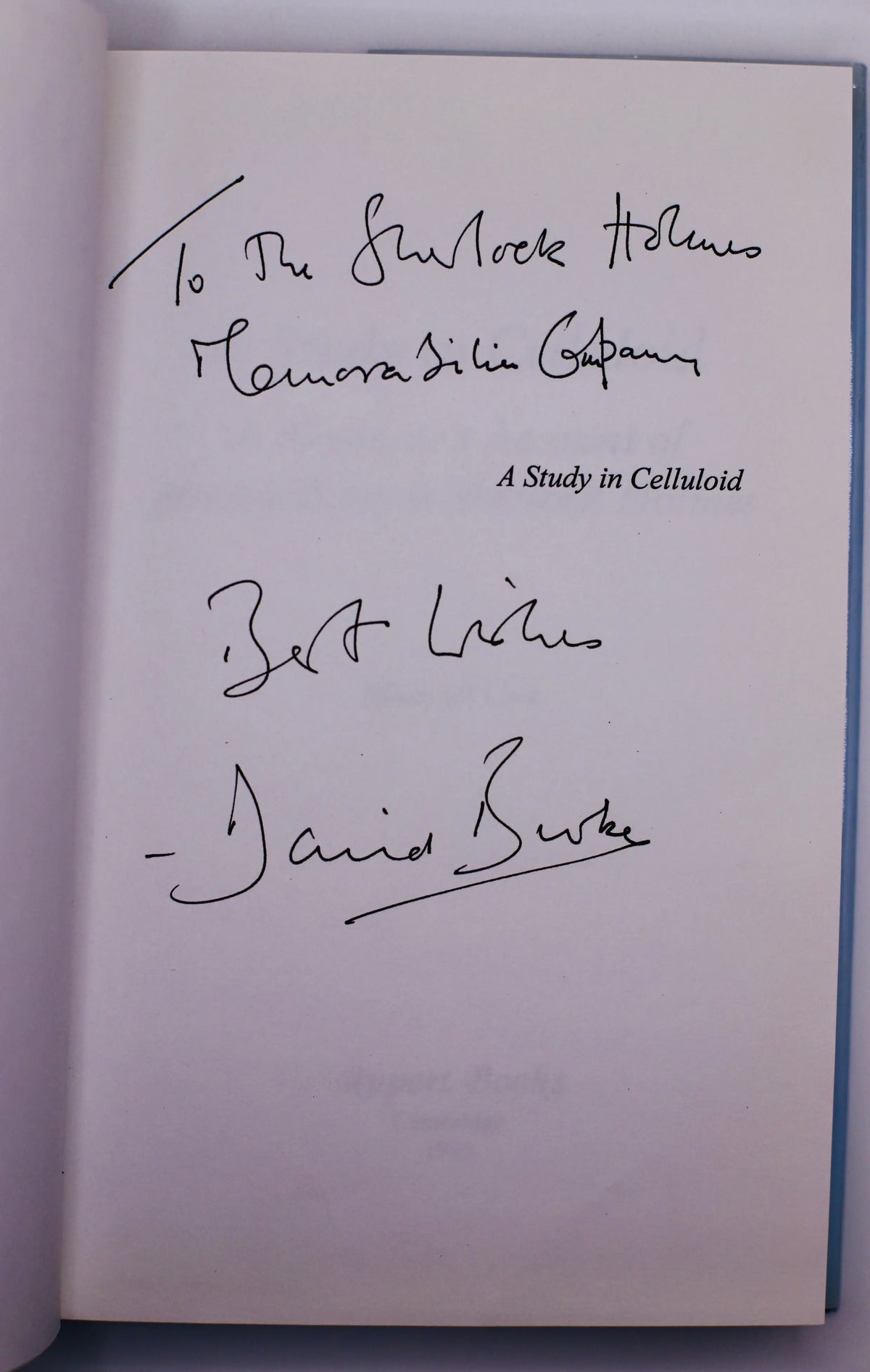 A Study in Celluloid : A Producer's Account of Jeremy Brett as Sherlock Holmes - The Sherlock Holmes Company