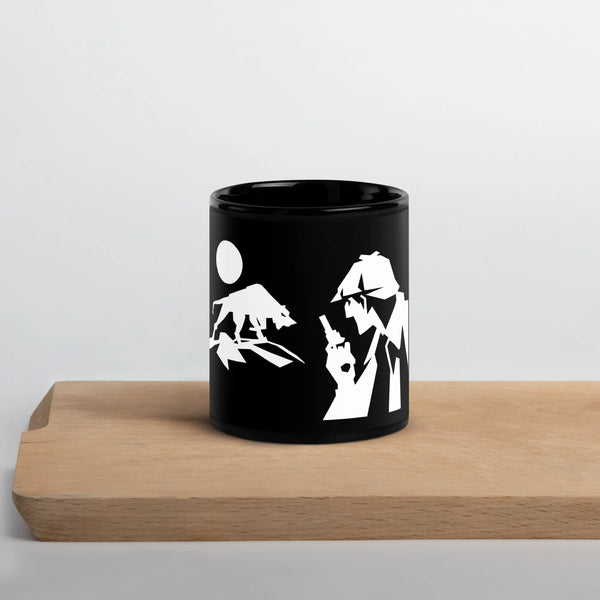 Black Glossy Mug | Black Sherlock Mug | Sherlock Holmes