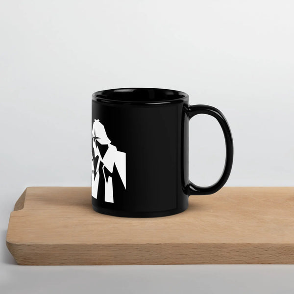 Black Glossy Mug | Black Sherlock Mug | Sherlock Holmes