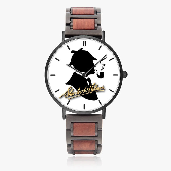 Classic Silhouette Watch | Wooden Strap Quartz Watch | Sherlock Holmes