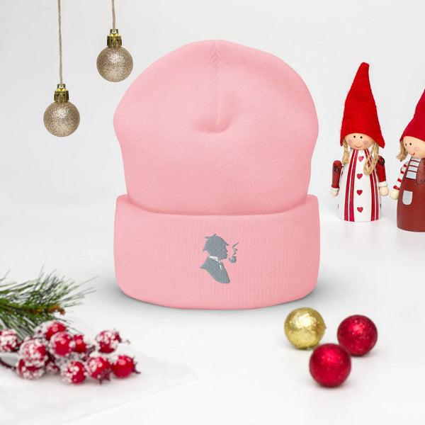 Sherlock Holmes - Pink Cuffed Beanie - The Sherlock Holmes Company