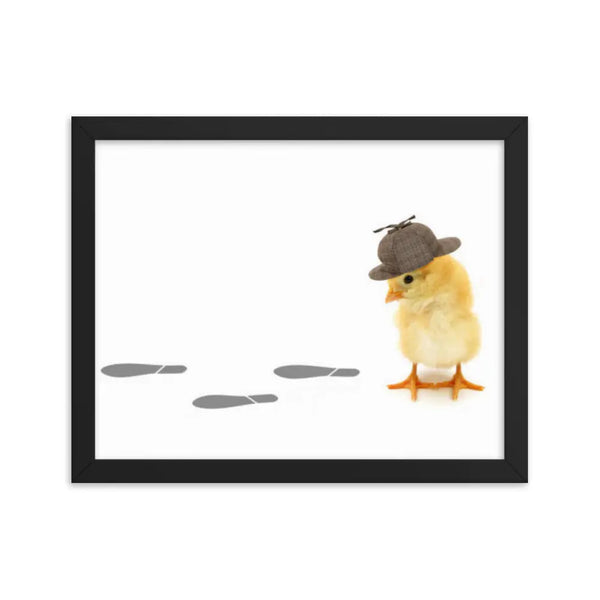 Framed Detective Poster | Chick Detective Poster | Sherlock Holmes