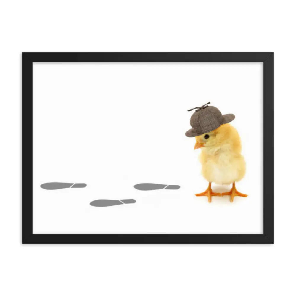 Framed Detective Poster | Chick Detective Poster | Sherlock Holmes