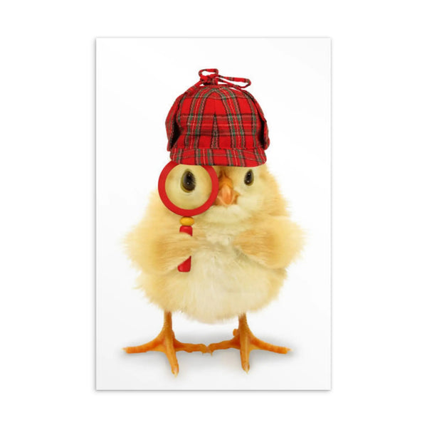 Sherlock Duckling Postcard | Cute Sherlock Postcard | Sherlock Holmes