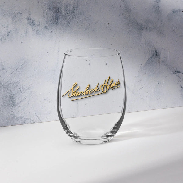 Stemless Wine Glass | Sherlock Holmes Wine Glass | Sherlock Holmes