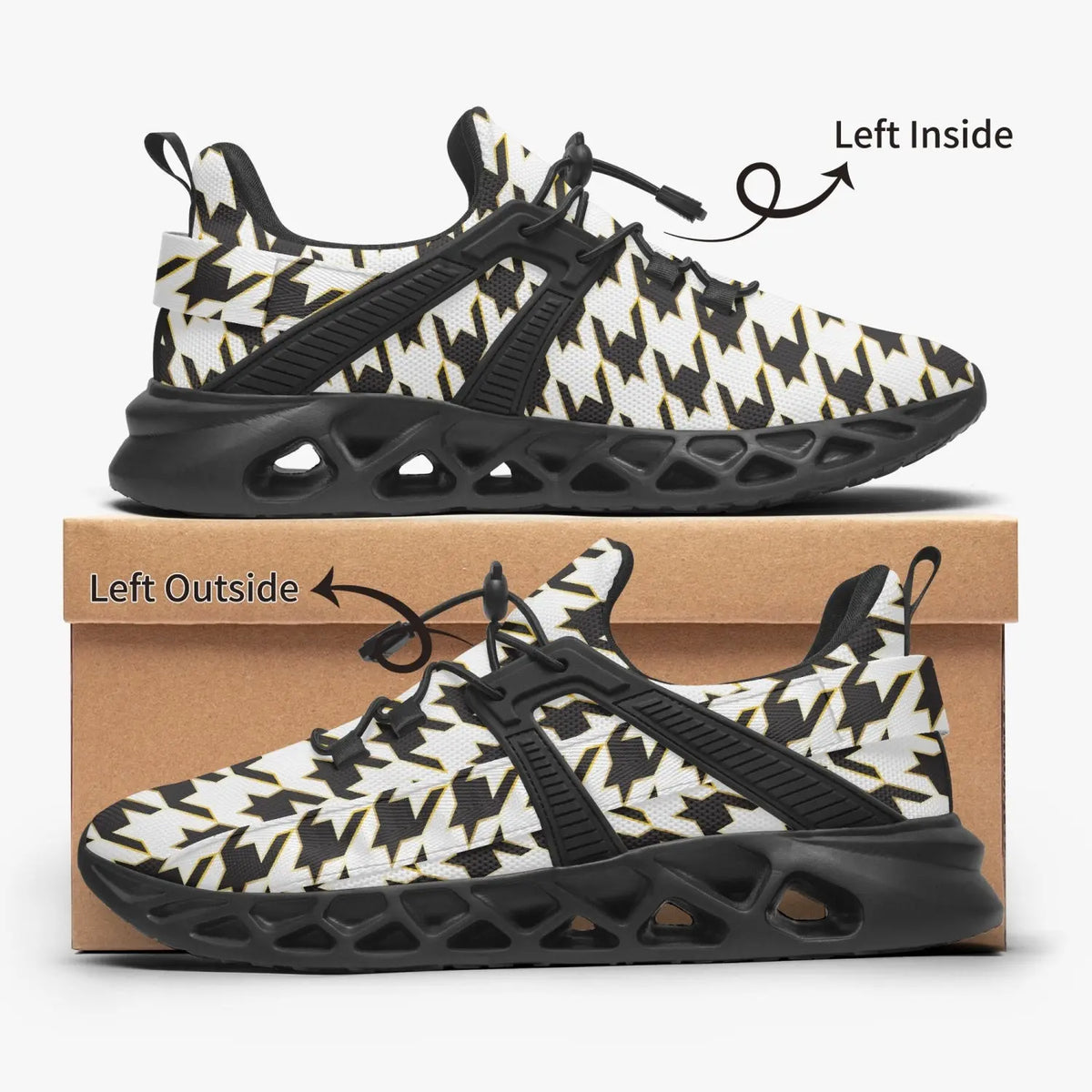 Unisex Houndstooth Running Shoes - The Sherlock Holmes Company