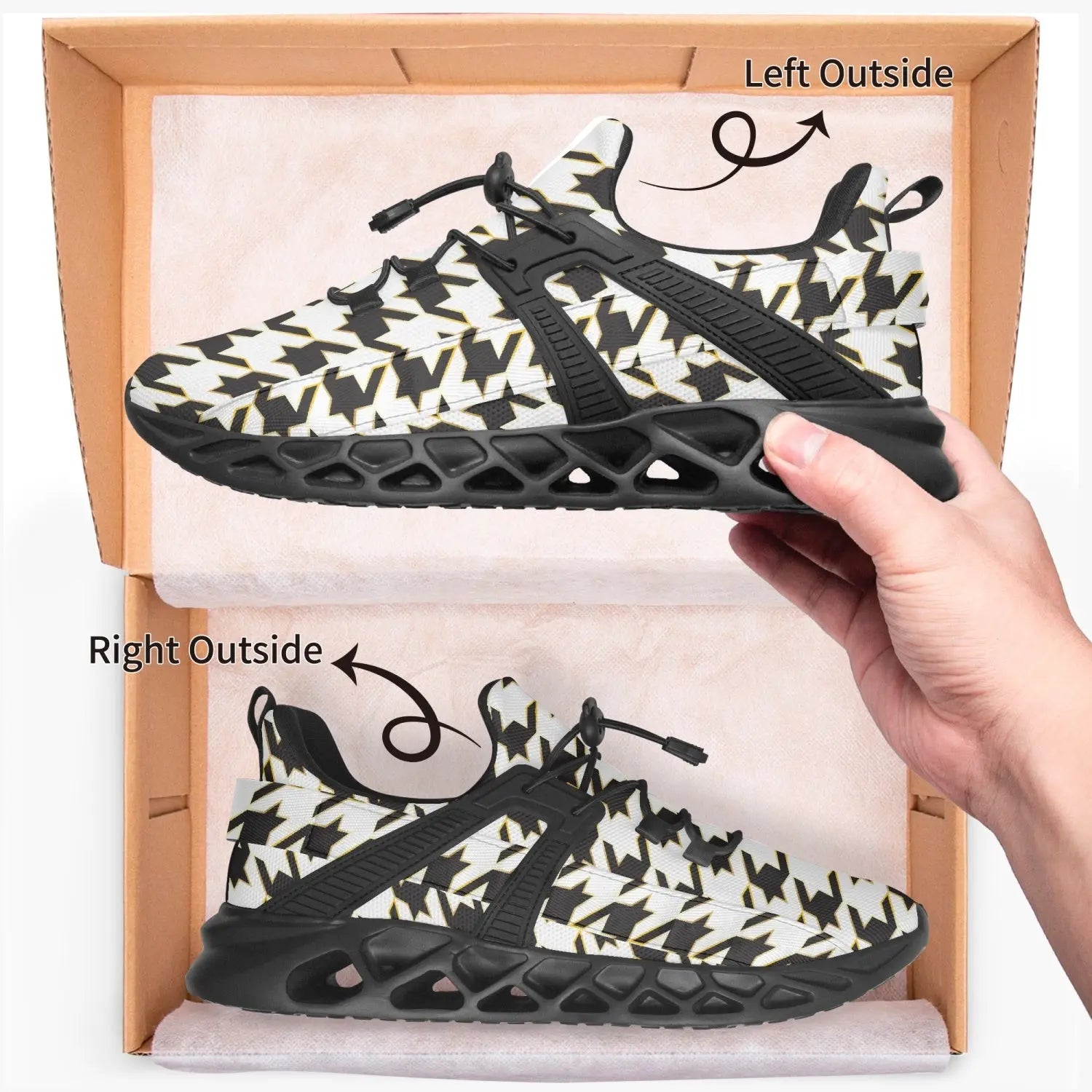 Unisex Houndstooth Running Shoes | Sherlock Holmes