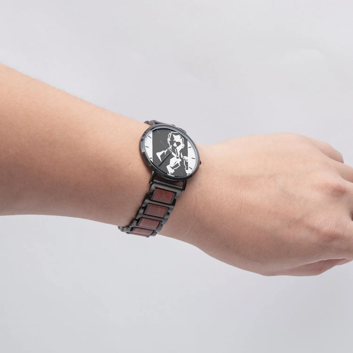 B&W Quartz Watch | Wooden Strap Quartz Watch | Sherlock Holmes