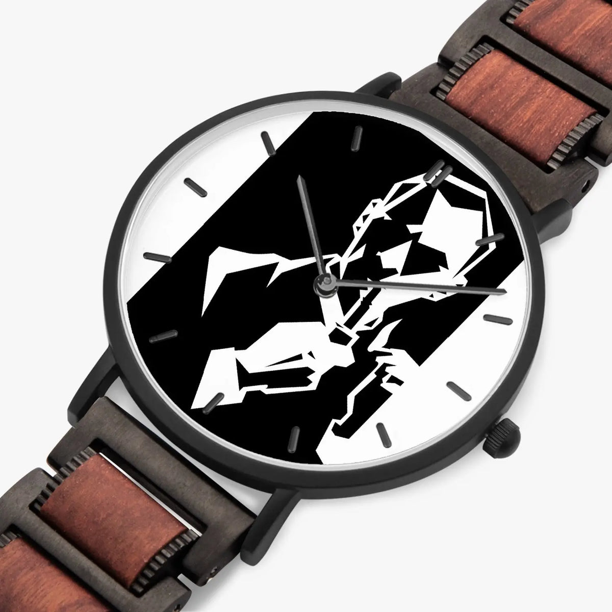 B&W Quartz Watch | Wooden Strap Quartz Watch | Sherlock Holmes