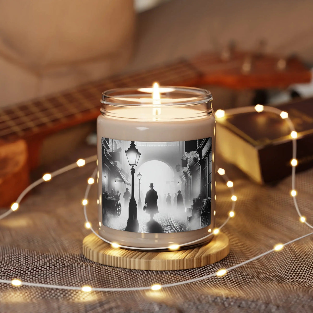 Sherlock Holmes Coconut Cream + Cardamom Scented Soy Candle, 9oz - The Sherlock Holmes Company