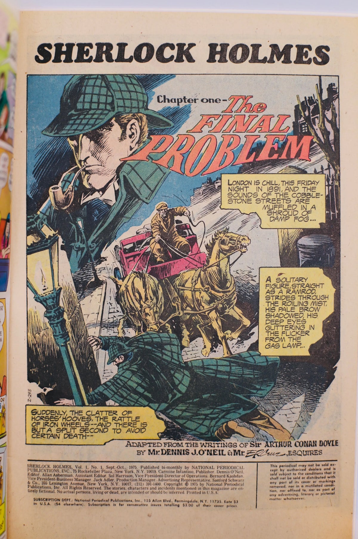 Sherlock Holmes #1 - Published by DC Comics, United States, 1975 - The Sherlock Holmes Company