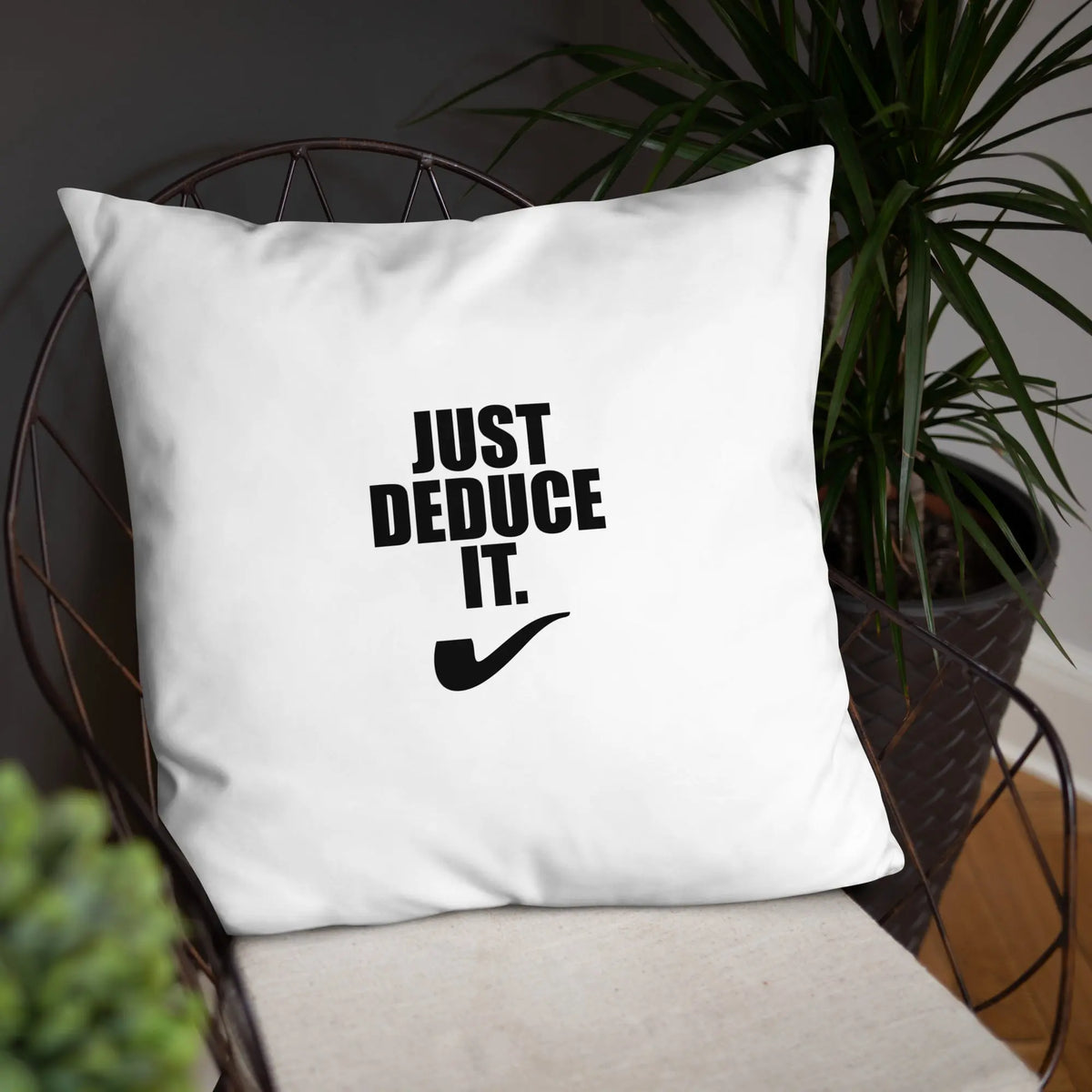 Sherlock Holmes Just Deduce it. Pillow - The Sherlock Holmes Company