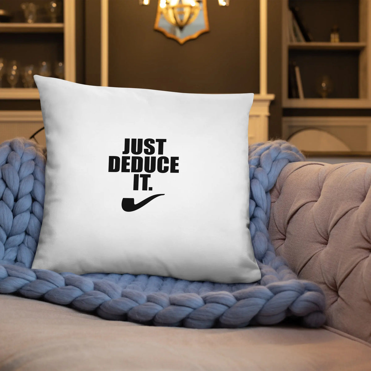 Sherlock Holmes Just Deduce it. Pillow - The Sherlock Holmes Company