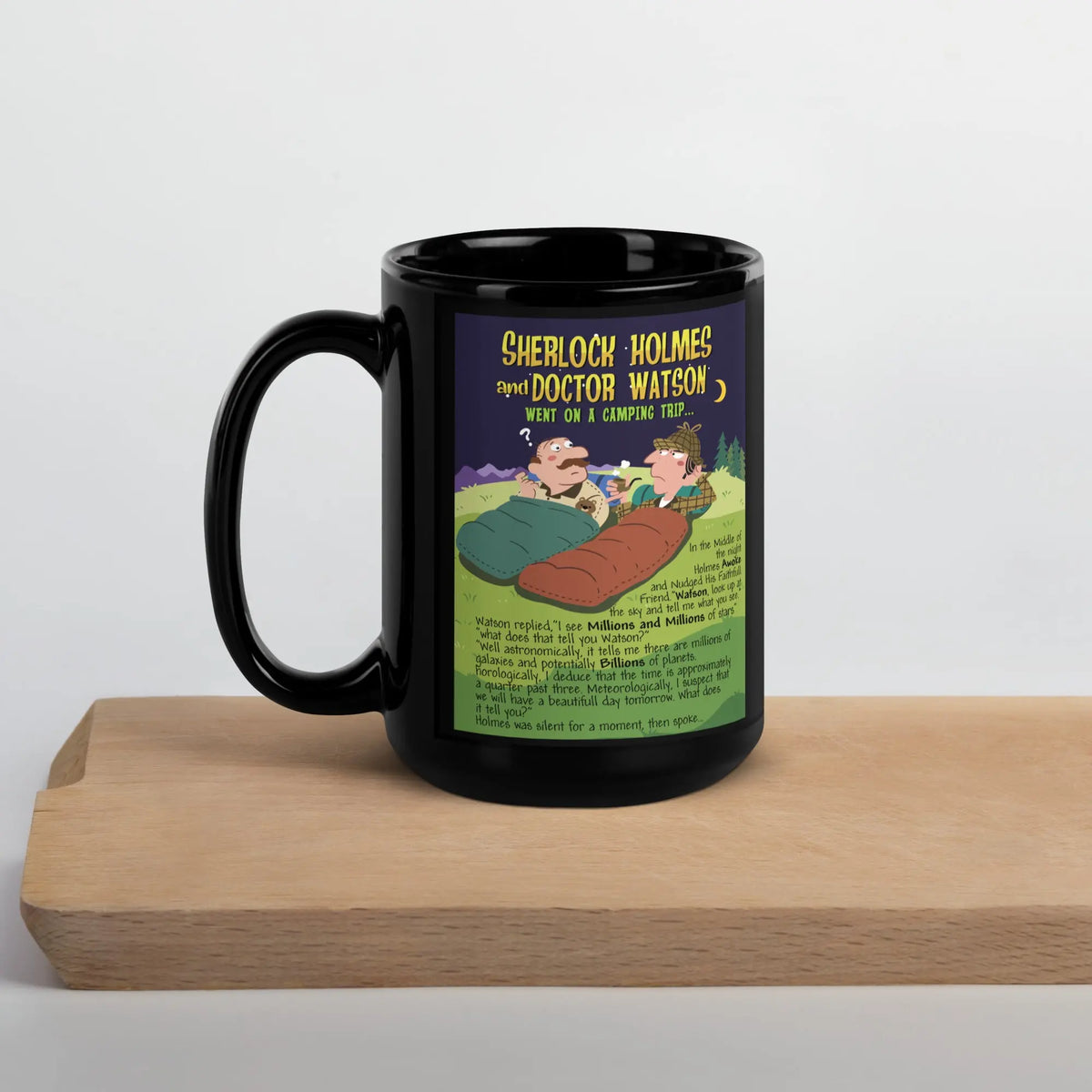 Sherlock Holmes & Dr Watson - Go Camping Mug - The Sherlock Holmes Company