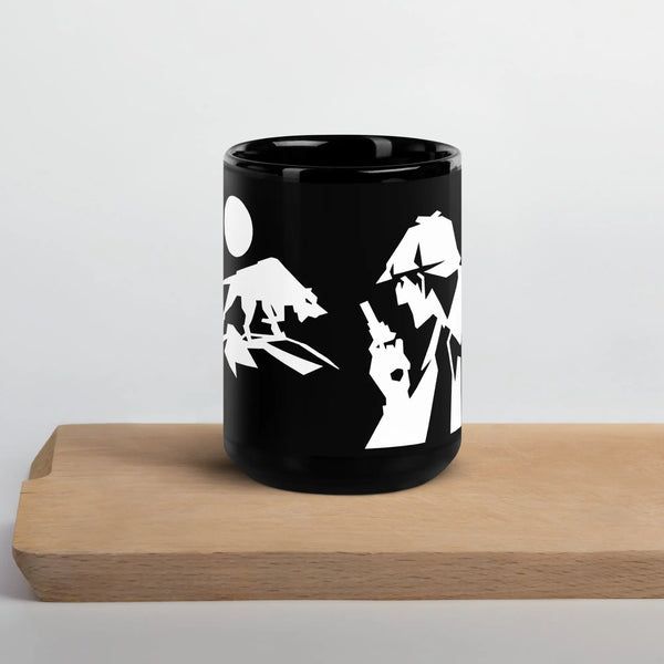 Black Glossy Mug | Black Sherlock Mug | Sherlock Holmes