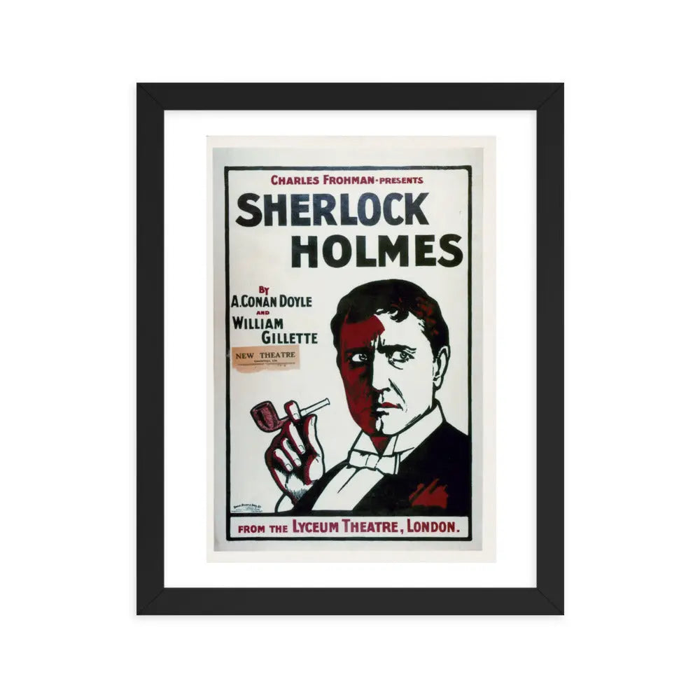 Sherlock Holmes Poster | Gillette Framed Poster | Sherlock Holmes