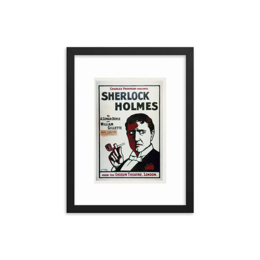 Sherlock Holmes Poster | Gillette Framed Poster | Sherlock Holmes