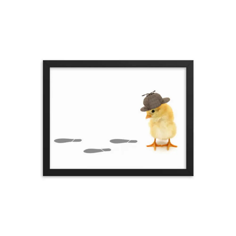 Framed Detective Poster | Chick Detective Poster | Sherlock Holmes