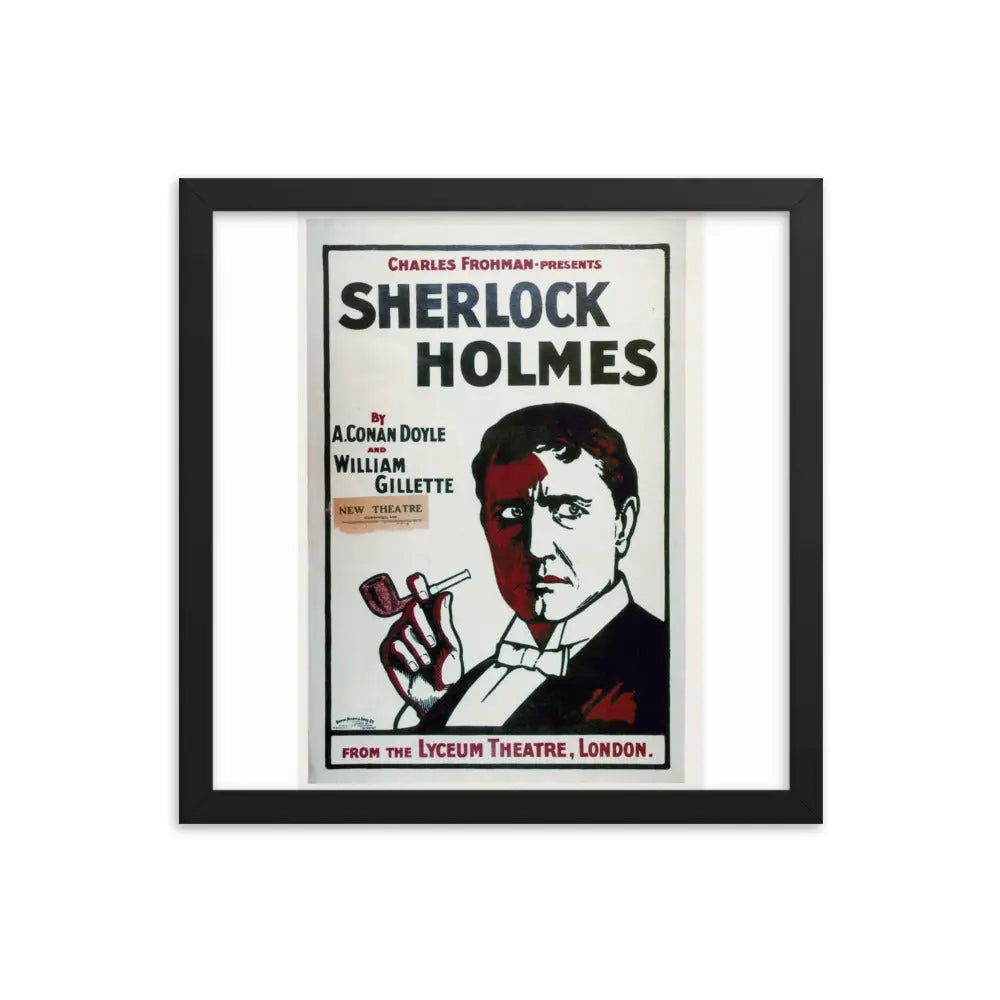 Sherlock Holmes Poster | Gillette Framed Poster | Sherlock Holmes