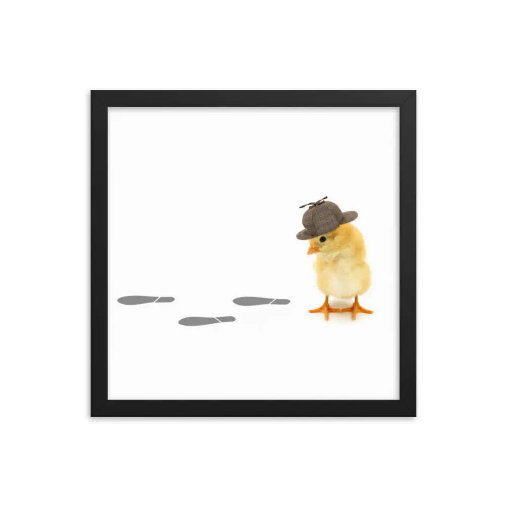 Framed Detective Poster | Chick Detective Poster | Sherlock Holmes