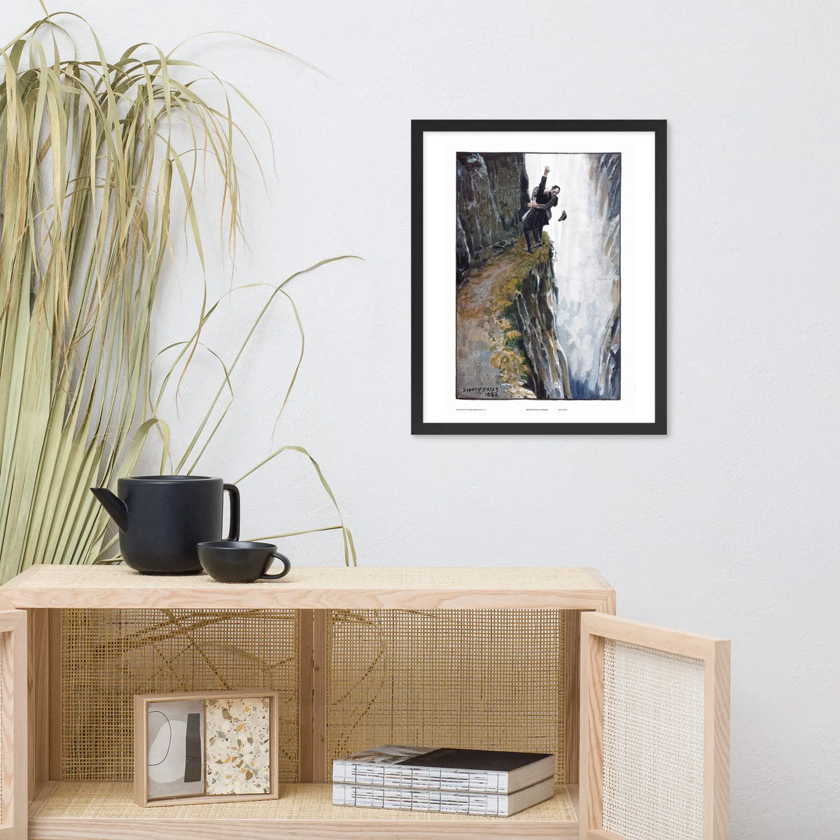 Framed Sherlock Poster | Reichenbach Falls Poster | Sherlock Holmes