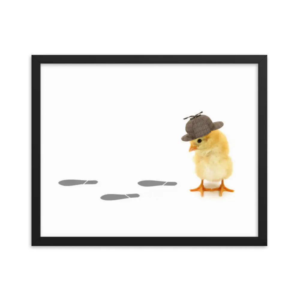 Framed Detective Poster | Chick Detective Poster | Sherlock Holmes