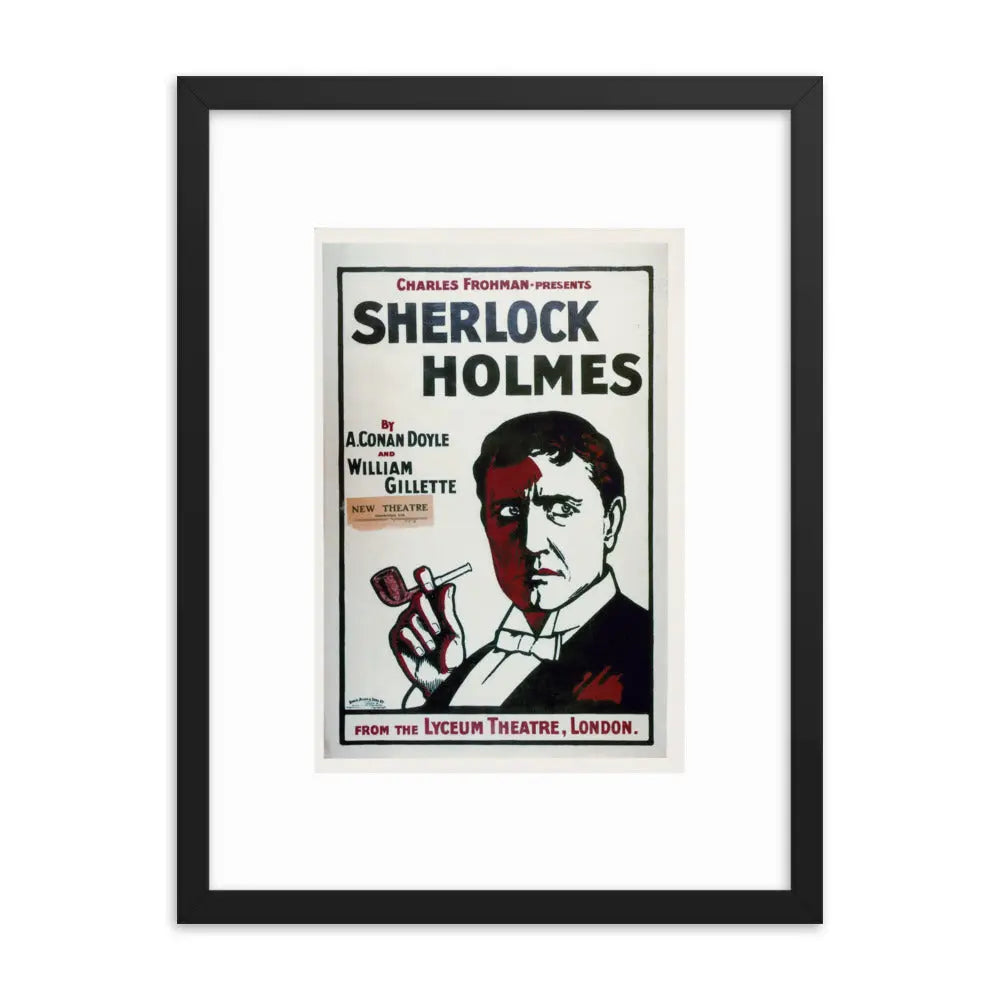 Sherlock Holmes Poster | Gillette Framed Poster | Sherlock Holmes
