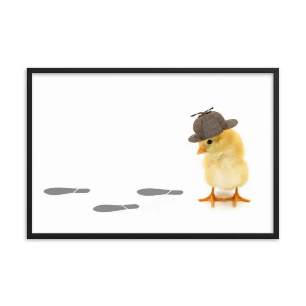 Framed Detective Poster | Chick Detective Poster | Sherlock Holmes