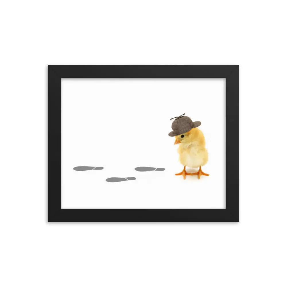 Framed Detective Poster | Chick Detective Poster | Sherlock Holmes