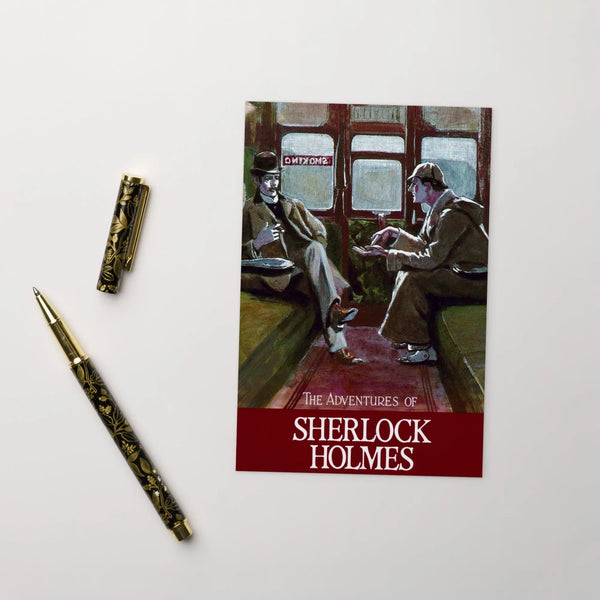 Sherlock Holmes Postcard | Train Scene Postcard | Sherlock Holmes