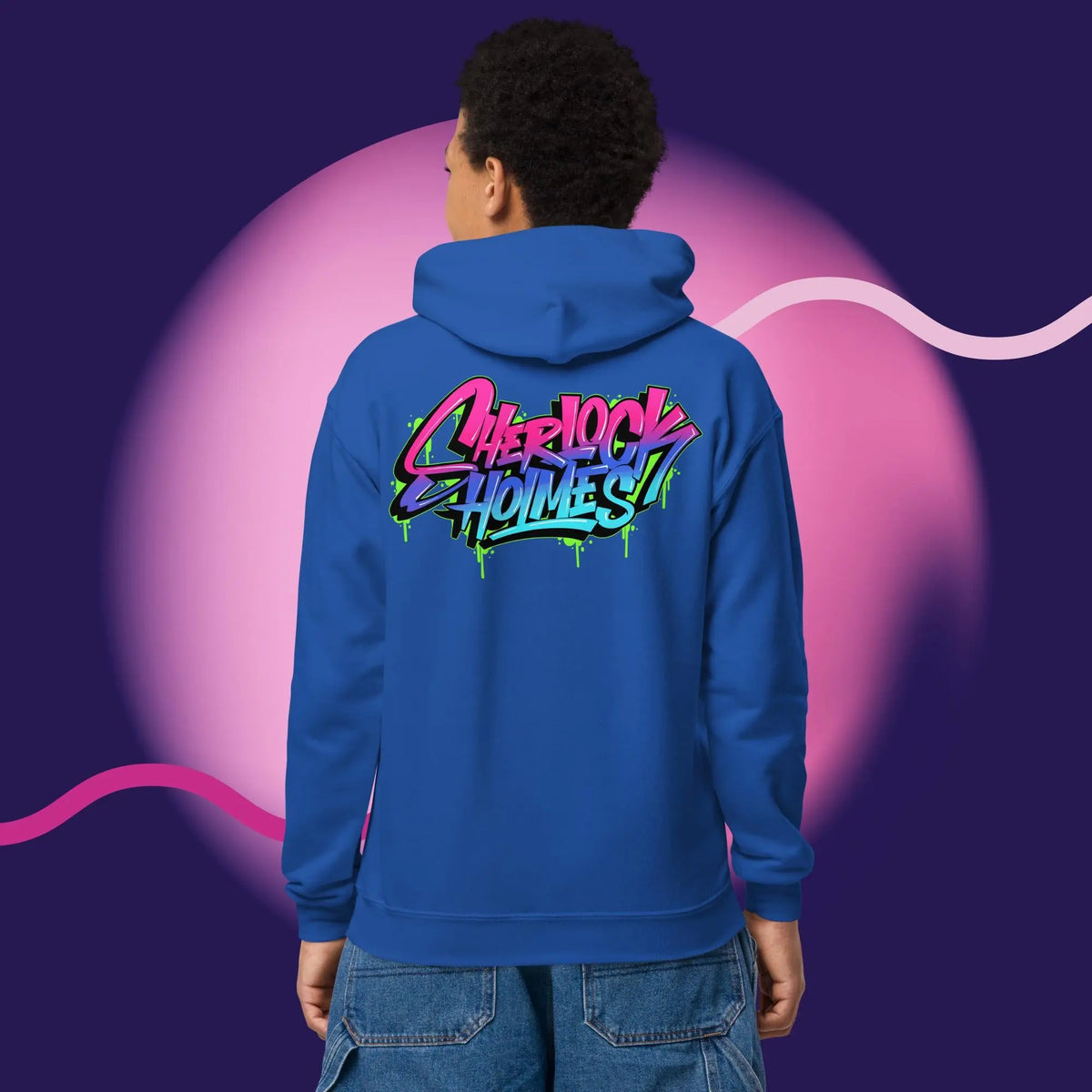 Heavy Blend Hoodie | Graffiti Collection Hoodie | Sherlock Holmes