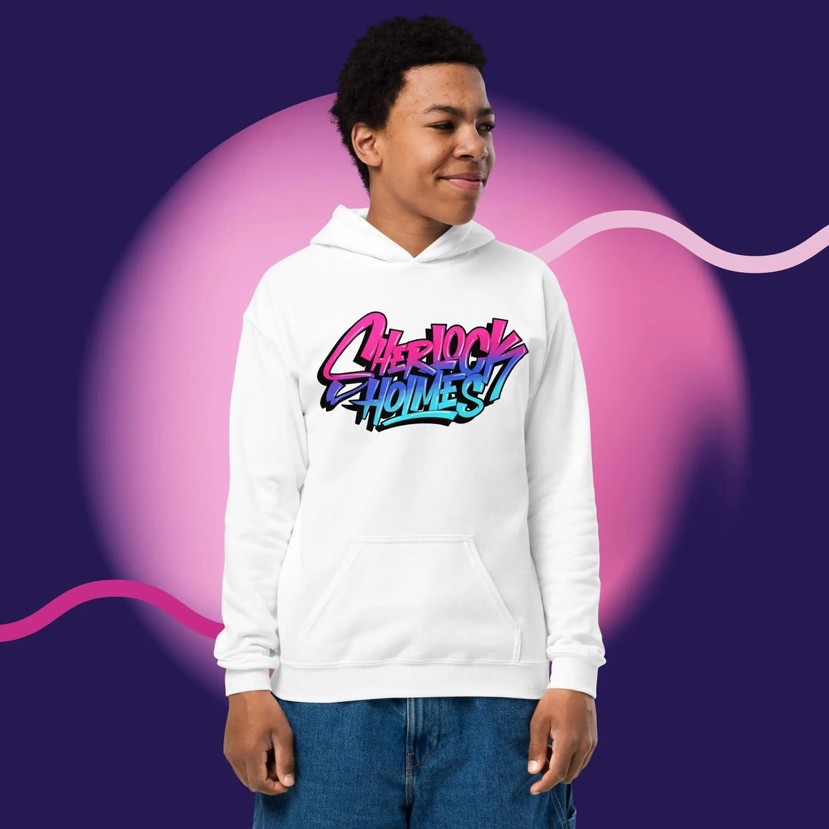 Heavy Blend Hoodie | Graffiti Collection Hoodie | Sherlock Holmes