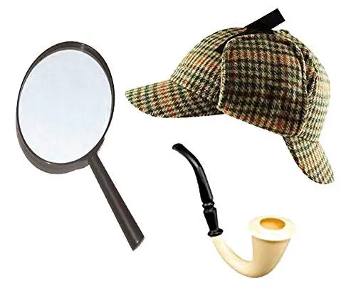 Magnifying Glass Victorian Look | Pipe Detective Kit | Sherlock Holmes